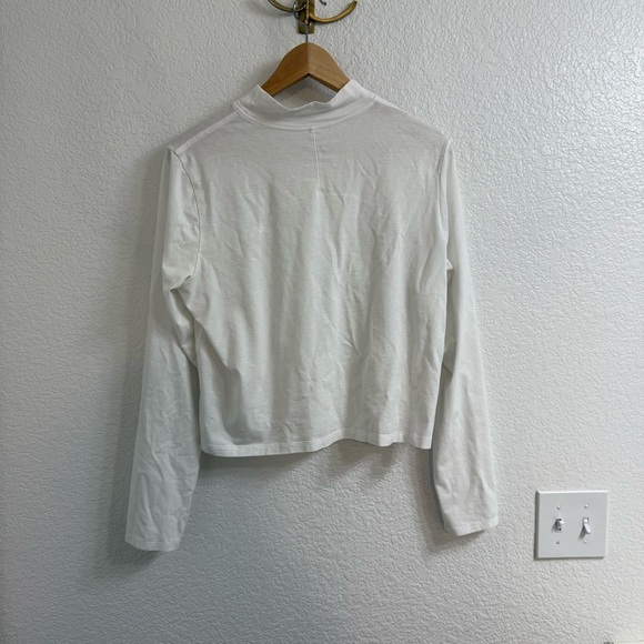 Lululemon Classic-Fit Cotton-Blend Mockneck Long-Sleeve Shirt White Size Large - Picture 3 of 4